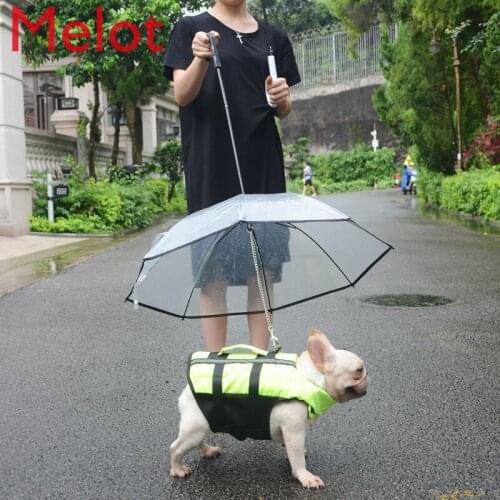 Dog Umbrella Medium-Sized Dog Small Dog Pet Puppy Umbrella Waterproof Rain Dog Walking Artifact