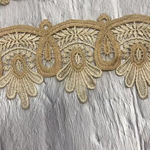 1 Yard Mesh Embroidered Lace Trim Ribbons For Home Textiles Curtains Sofa Covers Cushions Trimmings Sewing Fabric