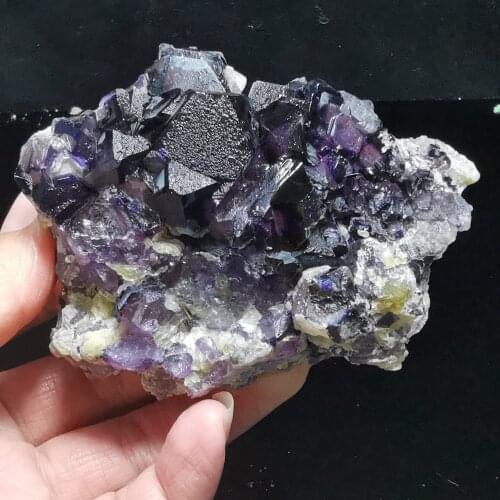 227.8gNatural purple fluorite mica arsenopyrite mineral paragenesis mineral specimen healing energy house decoration QUARTZ GEM