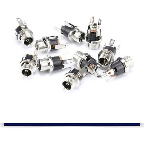 50pcs -100 pcs Bulk sale DC-025M DC025 5.5mm-2.1 DC power supply socket with nut gasket