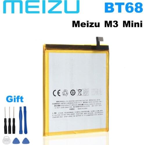 MEIZU BT68 2800mAh 100% Original Battery For Meizu M3 M3S / M3S mini Y685Q M688Q M688C M688M M688U Mobile Phone battery + Tools