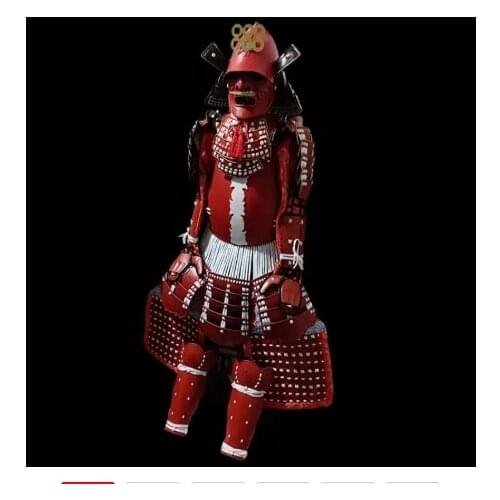 Army movie stage show prop wearable costume Japanese general armor Red samurai armors