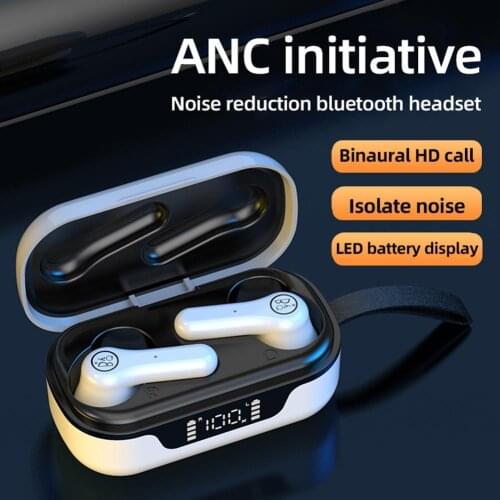 ANC Pro Bluetooth V5.1 Wireless Waterproof Sports Headset with Active Noise Reduction