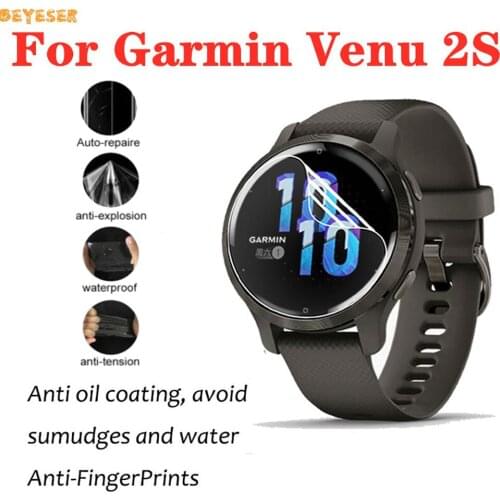 2PCS Soft TPU Hydrogel Film For Garmin Venu 2S/2 Smartwatch Screen Protector Unthin HD Clear Anti-Scratch Watch Film Not Glass
