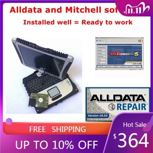 2021HOT Alldata Repair Software installed well Alldata 10.50 Mit//chell od5 2015V with Toughbook CF19 Laptop for Panasonic PC 4g