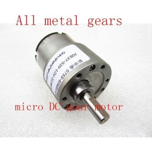 JGB37-520 Deceleration Motor, Miniature DC Gear Motor, 6V dc Full Metal Gear Motor