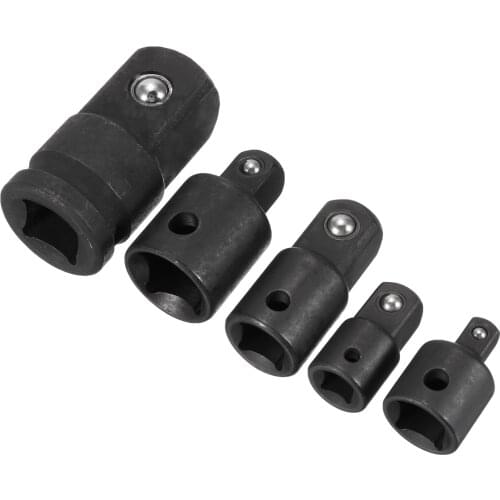 5pcs/set 1/4" 3/8" 1/2" 3/4" Ratchet Wrench Adapter Steel Sleeve Adapter Drive Socket Converter Wrench-sleeve Joint Converter