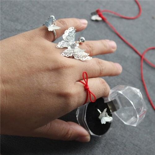 1pcs Tian Guan Ci Fu Hua Cheng Xie Lian Butterfly Ring Cosplay Accessories Jewelry Decor Jewellery Boy Girl Gift