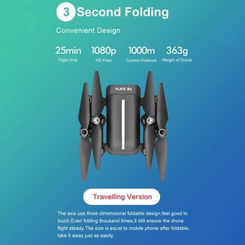 S3 1080 Remote Control Brushless Quadcopter Helicopter GPS Drone Fixed Point Plane Follow Return Aerial Photography with 5G Pict