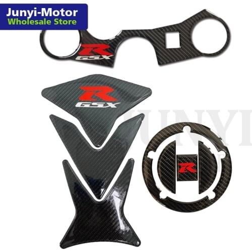 Carbon Fiber Motorcycle Fuel Tank Cap Pad Sticker Trigeminal Tree Top Clip Applique Applicable For Suzuki GSXR 1000 2007-2016
