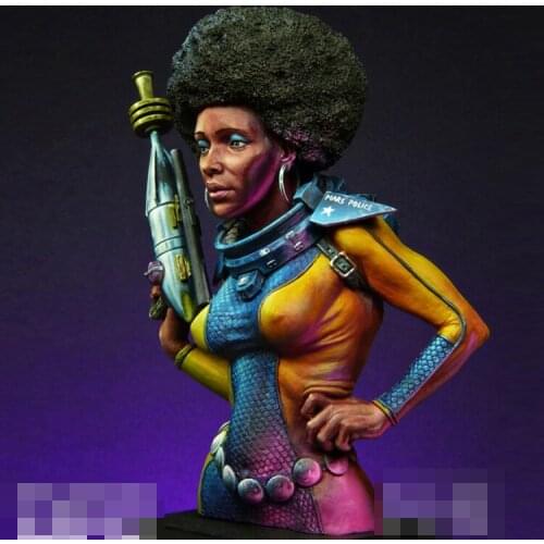 Unpainted Shane Female Warrior 1/10 Resin Bust Assembly Model Figure Resin Kit Bust Colorless Models Self-Assembled Toys No.42