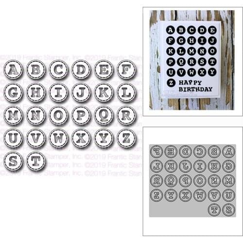 New Keys Alphabet Button Craft Embossing Mold 2021 Metal Cutting Dies for DIY Decorative Scrapbooking Album Card Making No Stamp