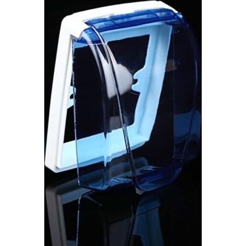Plastic Wall Switch Waterproof Cover Box Wall Light Panel Socket Doorbell Flip Cover Clear Bathroom Kitchen Accessory