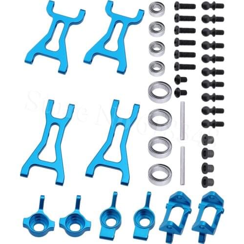 RC Alum Steering Knuckle Hub Base C Carrier Lower Suspension Arm Ball Bearings 8*4*3mm 12*8*3.5 For Wltoys A949 1/18 Car Upgrade