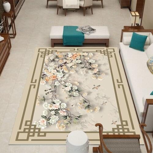 Nordic luxury modern bedroom carpet dark flower Nordic modern carpet living room sofa carpet corridor mat custom non-slip carpet