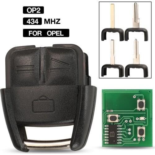 Kutery 434MHZ OP2 2 Buttons Smart Remote Control Car Key Fob With 4 Styles Uncut Blade For Opel omega Vectra B 2001-2003