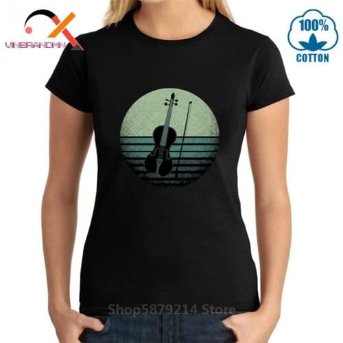 Vintage Violin Guitar T Shirt Funny Art of Music Retro Cello MOZART Art Design Tshirts For woman Youth Fashion Casual TeeShirt