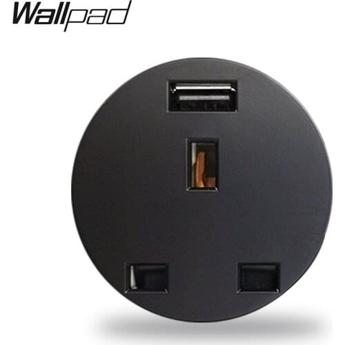 Wallpad L6 13A UK Plug Electrical Power Wall Socket with 2.1A USB Charging Port Modular 5 Colors DIY Free Combination