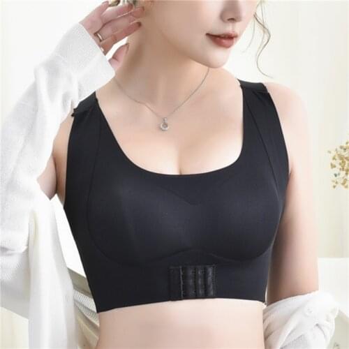 Women Seamless Bra Hunchback Corrected Push UP Underwear Female Sexy Gathered Adjustable Lingerie Ladies Fashion Bras