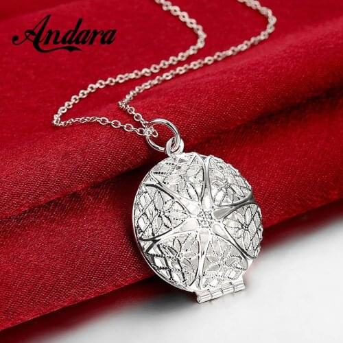 New 925 Sterling Silver Necklace Leaf Pendant Necklace For Woman Charm Jewelry Gift