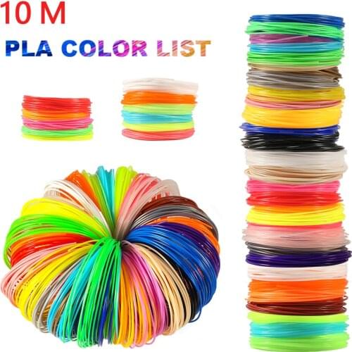 10 Plastic for 3d Pen Meter PLA 1.75mm 3D Printer Filament Printing Materials Extruder Accessories Parts Transparent White Wood