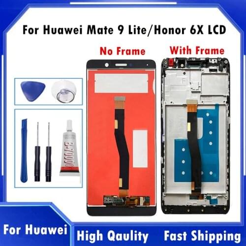 5.5 inch For Huawei Mate 9 Lite BLN-L24 BLN-AL10 BLN-L21 BLN-L22 Touch Screen Digitizer Assembly With Frame For Huawei Honor 6X
