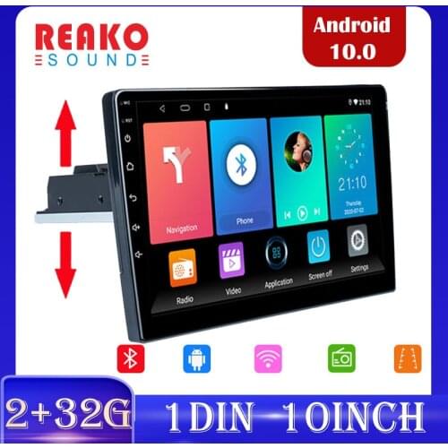 REAKOSOUND 1DIN Car Radio 10'' Android Auto Radio BT Car Multimedia Car player for Volkswagen Nissan Kia Toyota Skoda Car Stereo