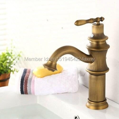Free Shipping Home Improvement Euro Type Bathroom Basin Faucet Antique Bronze Mixer Tap Sink Vanity Faucet bath basin mixer GI63