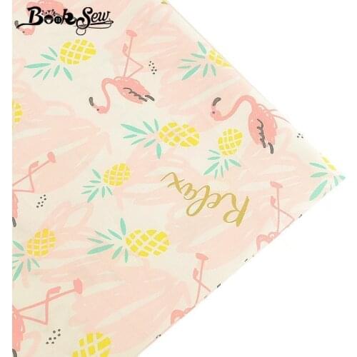 Booksew 100% Cotton Fabric Animal Design Pink Cloth DIY Handmade Bed sheet Baby Sewing Patchwork Craft Home Textile Tela Tilda