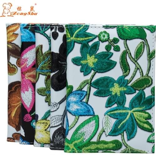Tree leaves PU Leather Passport Holder with Inner Film Holder Fashion Color Printing Landscape Painting Passport Cover