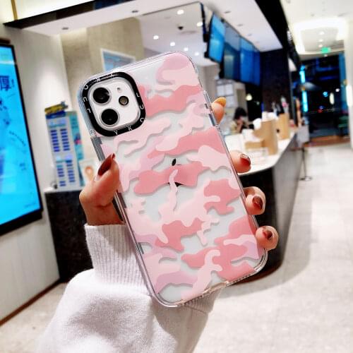 Gimfun Cartoon Camouflage Floral Phone Case for iPhone 11 12 Mini Pro Max XS Max X XR 7 8 Plus Case Marble Soft Tpu Back Cover