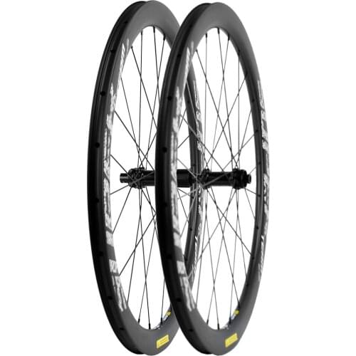 SUPERTEAM 700C Carbon Clincher bike wheels 50mm Disc Brake Tubeless
