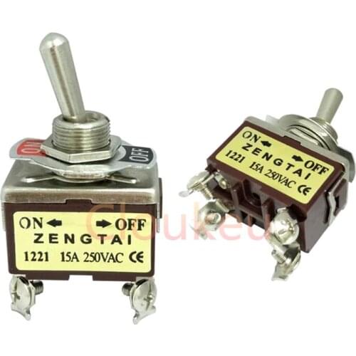 E-TEN1221 12MM Brown 4Pin/2File ON-OFF Rocker switch Toggle Switch 15A250V