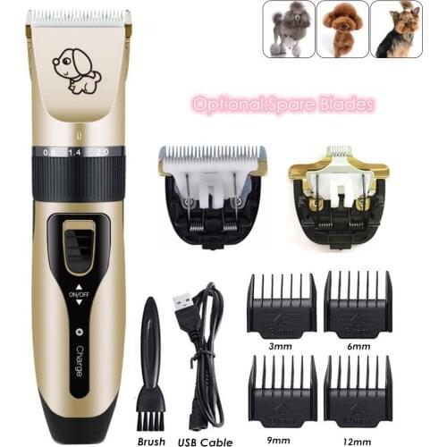 Electrical Dog Hair Trimmer Pet Trimmer Haircut Machine Rechargeable Low-noise Cat Clipper kit Pet Hair Remover Grooming Cutter