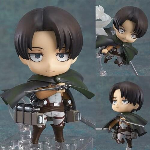 10cm Anime Figure Attack On Titan Levi Ackerman 375# 390# 417# PVC Action Figure Toys Ackerman statue Collection Model Doll Gift