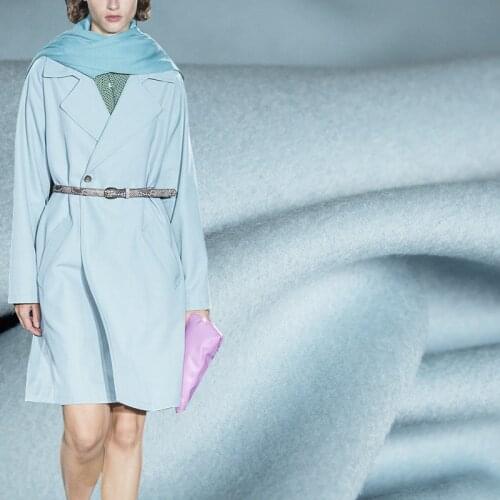 Red Raspberry Blue 850g/m Weight Thicken Double-side Australian Wool Winter Women Overcoat Sewing DIY Cloth Fabrics Freeshipping