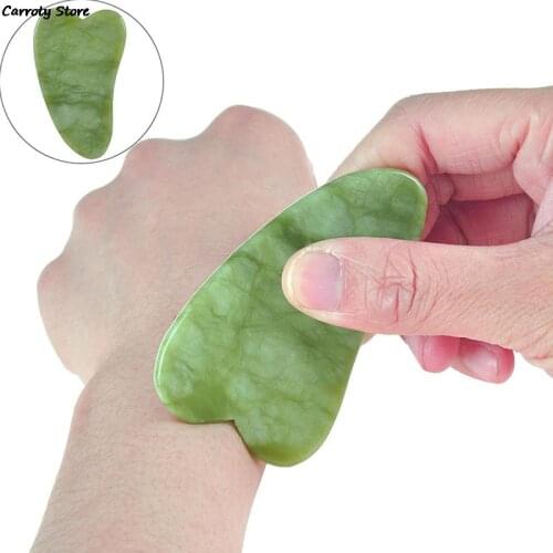 1PCS Natural Jade Stone Guasha Massage Tool SPA Therapy GuaSha Massager GuaSha Tools For Body Health Care