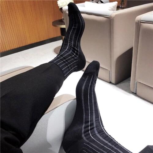 Mens Socks Male Formal Dress Black Socks Mens Business Socks Sexy Gentleman Suit Dress Socks Breathable Mens Black Socks