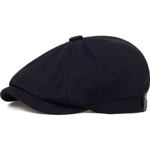 2019 new cotton% fashion beret fashion old hat high quality four-color casual hats autumn and winter warm cap cold caps