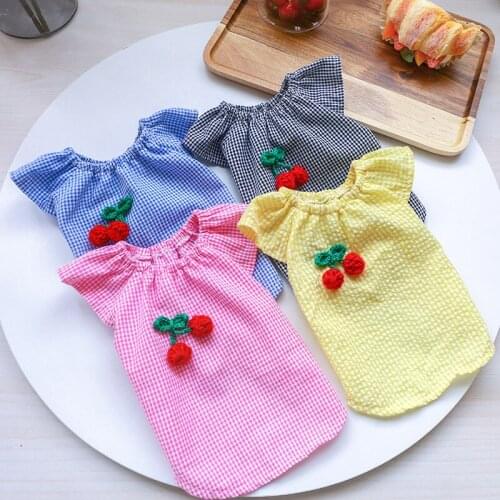 Pet Dress Dog Dresses Cat Puppy Clothes Summer Yorkshire Terrier Pomeranian Shih Tzu Poodle Bichon Schnauzer Clothing Dropship