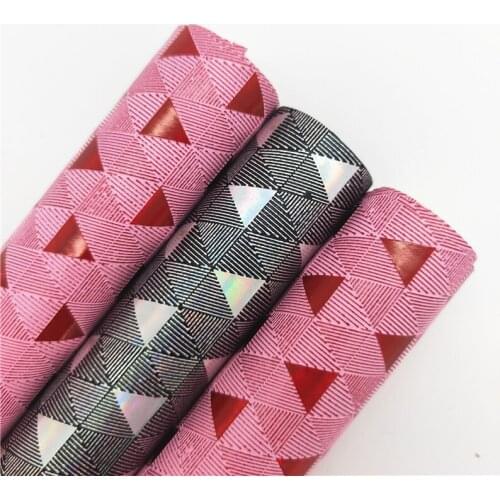 Iridescent Pattern Embossed Synthetic Faux Leather Fabric sheets Felt Backing Leather Vinyl for Bows Earrings DIY 21X29CM R204B