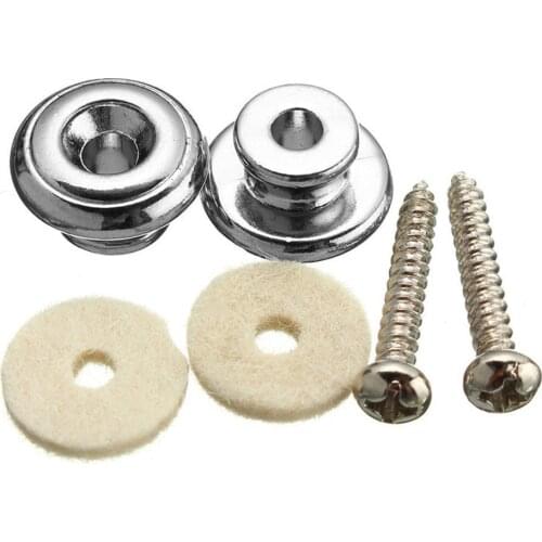 2 Pcs/Pair Guitar Strap Buttons with Mushroom Head Guitar Parts Accessories for Electric Acoustic Guitar Bass Belt Buckle