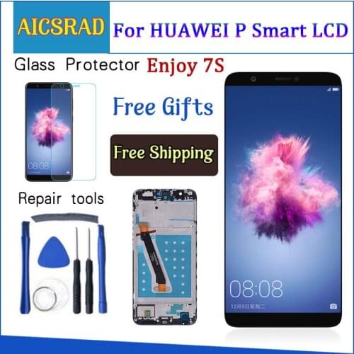 For Huawei P Smart LCD Touch Screen with Frame For Huawei P Smart Display Replacement For Huawei P Smart LCD FIG LX1 LX3