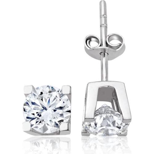 Symbol Gold 0.80 Carat Diamond Solitaire Earring Piece Jewelry Rope Chain Charm Earring Jacket Bead Figure For Women