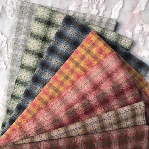 Random Little Cloth DIY Japan Group Yarn-dyed Fabric,for Sewing Handmade Patchwork Quilting , Stripe 50*70cm Plain