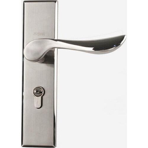 Modern simple elegant interior door lock Bearing 50cm wooden door lock Stainless steel mechanical handle lock Bedroom mute locks