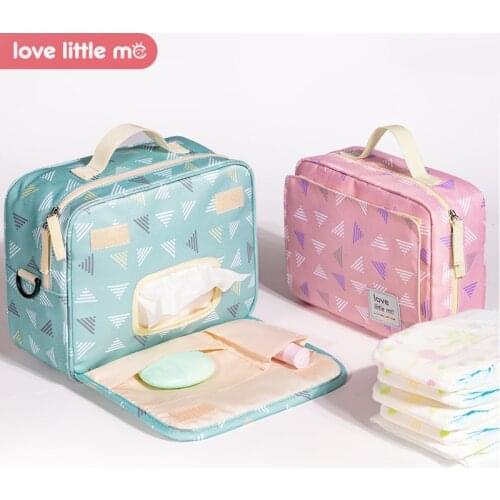 Love Little Me Portable Baby Diaper Bag Maternity Bag Waterproof Wet Cloth Diaper bag Reusable Diaper Cover Baby Care For Mom