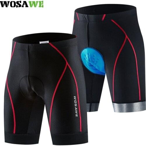 WOSAWE Pro Cycling Shorts Men Anti Slip Padded Gel Bike Mtb Shorts Mountain Bicycle Shockproof Short Pants Ropa Ciclismo
