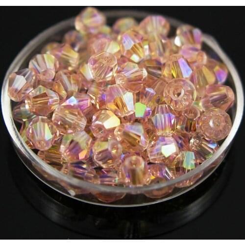 4mm 1000pcs AAA Bicone Upscale Austria Water red crystal AB Colour plating Loose bead bracelet Jewelry Making Accessories DIY