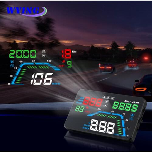 GEYIREN hud display car Q7 gps speedometer car for mirror hud Car Bike Motorcycle Auto Accessories Windshield Projector Alarm